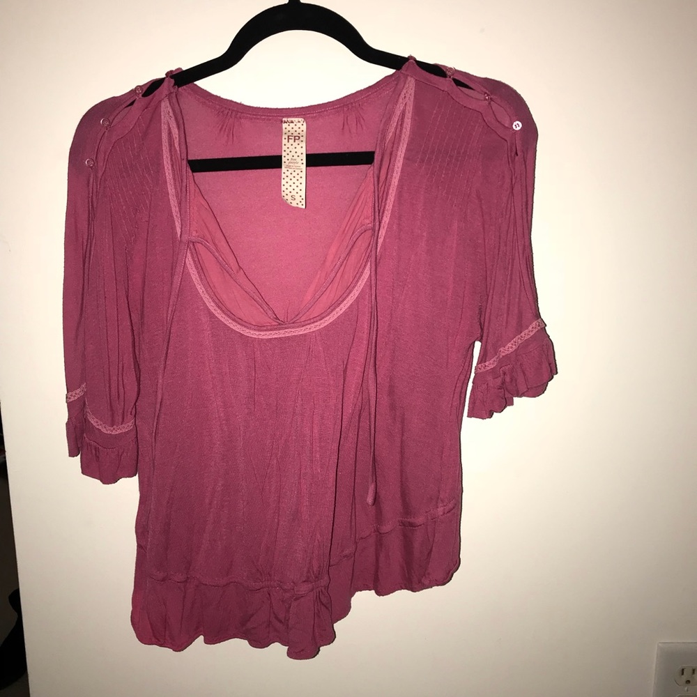 Free people pink top